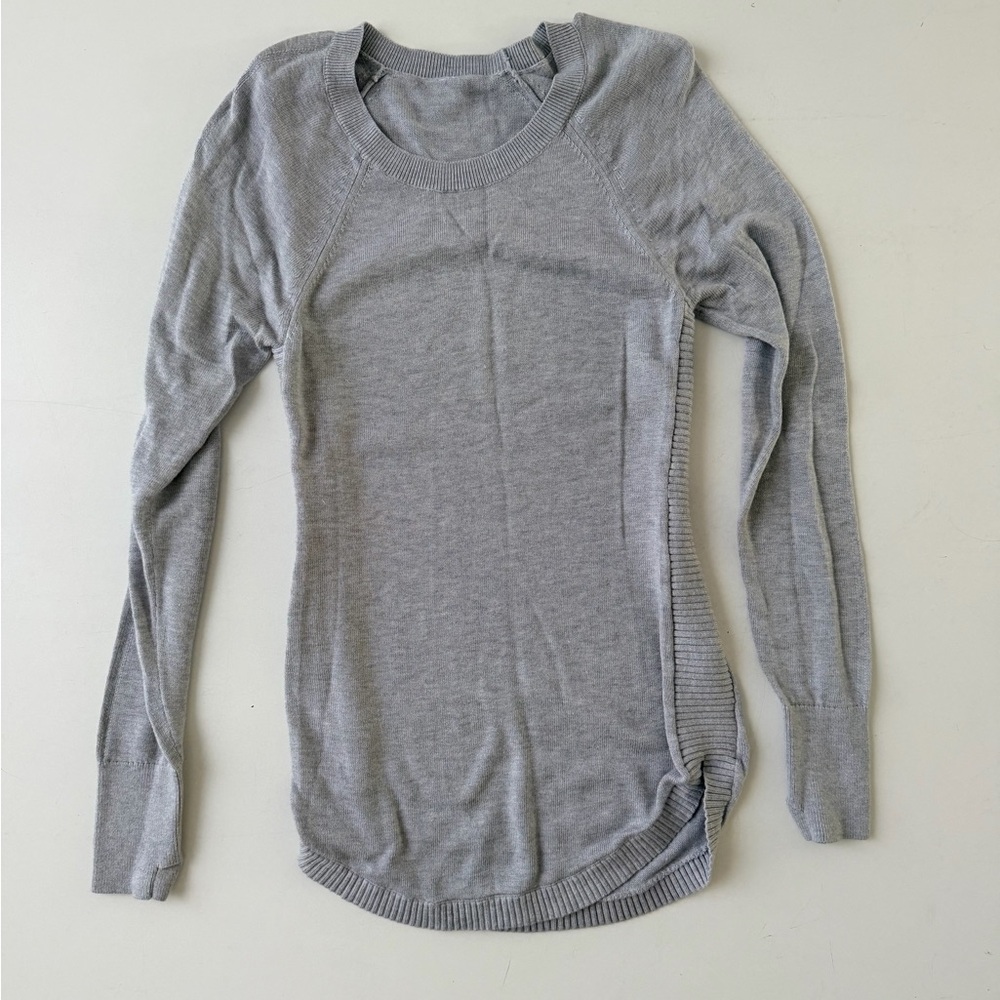 lululemon athletica Gray Crew Neck Sweater